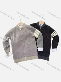 Wholesale Men's Casual Striped Long Sleeve Pockets Knitted Jacket 6613, LIUHUA CLOTHING WHOLESALE