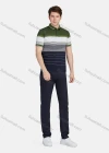 Wholesale Men's Casual 100% Cotton Striped Colorblock Short Sleeve Polo Shirts 22020# - Liuhuamall