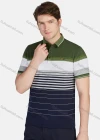 Wholesale Men's Casual 100% Cotton Striped Colorblock Short Sleeve Polo Shirts 22020# - Liuhuamall