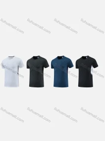 Wholesale Men's Athletic Workout Short Sleeve Round Neck Tee MT21432#, LIUHUA CLOTHING WHOLESALE