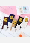 Wholesale Women's Casual Letter Smiley Face Print Cushioned Ankle Socks - Liuhuamall