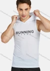 Wholesale Men's Athletic Sleeveless Running Hooded Tank Tops - Liuhuamall
