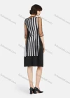 Wholesale Women's Business Lace Sleeve Striped Dress & See Through Cardigan Set - Liuhuamall