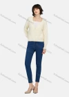 Wholesale Women's Casual Plain V Neck Button Down Long Sleeve Pearl Decor Sweater Knit Cardigan - Liuhuamall