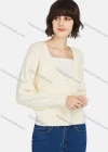 Wholesale Women's Casual Plain V Neck Button Down Long Sleeve Pearl Decor Sweater Knit Cardigan - Liuhuamall