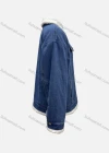 Wholesale Women's Casual Plain Button Down Fluff Fake Pocket Denim Jacket - Liuhuamall