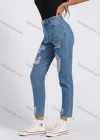 Wholesale Women's Fashion Ripped Distressed Patch Pocket High Waist Skinny Jeans - Liuhuamall