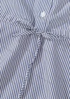 Wholesale Girl's Casual Collared Sleeveless Button Front Drawstring Striped Dress - Liuhuamall