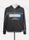 Wholesale Women's Casual Hooded Letter Quarter Zip Long Sleeve Hoodies - Liuhuamall