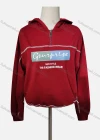 Wholesale Women's Casual Hooded Letter Quarter Zip Long Sleeve Hoodies - Liuhuamall
