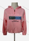 Wholesale Women's Casual Hooded Letter Quarter Zip Long Sleeve Hoodies - Liuhuamall