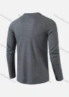 Wholesale Men's Casual Silm Fit Knit Long Sleeve Plain Henley Shirt - Liuhuamall