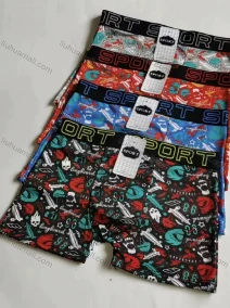 Wholesale Men's Allover Print Elastic Soft Comfortable Boxer Briefs(Pack Of 12), LIUHUA CLOTHING WHOLESALE