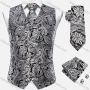 Wholesale Men's Formal Floral Silky Waistcoat With Necktie & Kerchief & Cufflinks 4-piece Set preview