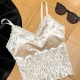 Wholesale Women's Casual Plain Spaghetti Strap Shirred Velvet Built-in Bra Lingerie F34# Khaki Clothing Wholesale Market Liuhua