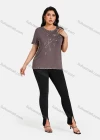 Wholesale Women's Elegant Round Neck Floral Embroidery Short Sleeve T-Shirt - Liuhuamall