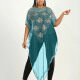 Women's Muslim Islamic Glamorous Triangle Hem Sequin Mesh Translucent Cover Up Cloak 43# Clothing Wholesale Market -LIUHUA
