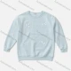 Wholesale Women's Light Blue Sweatshirt w/ White Bow, Oversized, Bulk Order Light Blue Clothing Wholesale Market Liuhua