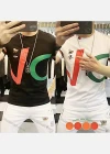 Wholesale Men's Casual Round Neck Short Sleeve Letter Print T-Shirt - Liuhuamall