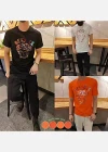 Wholesale Men's Casual Round Neck Short Sleeve Letter Print T-Shirt - Liuhuamall
