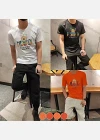 Wholesale Men's Casual Round Neck Short Sleeve Letter Print T-Shirt - Liuhuamall