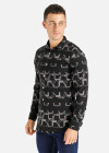Wholesale Men's Casual Long Sleeve Geometric Print Button Down Shirt - Liuhuamall