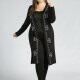 Women's Plus Size Elegant Long Sleeve Open Front Embroidery Cardigan Black Clothing Wholesale Market -LIUHUA
