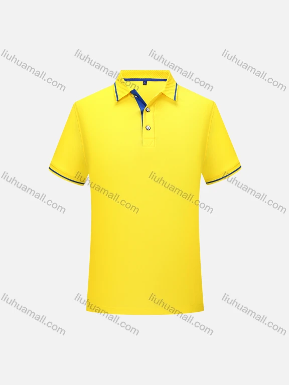 Wholesale Unisex 220g Silk Cotton Basics Casual Plain Short Sleeve Polo Shirt 18781LS#