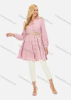 Wholesale Women's Casual Button Front Shirt Collar Blouse Long Sleeve Tiered Plain Tunic 066# - Liuhuamall