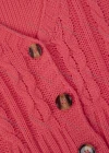 Wholesale Women's Casual Long Sleeve Plain Cable Knit Button Down Crop Cardigan - Liuhuamall