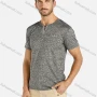 Wholesale Men's Casual Space Dye Regular Fit Henry Short Sleeve Shirt preview