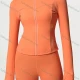 Wholesale Women's Sporty Stand Collar Long Sleeve Quick Dry Breathable Slim Fit Jackets Orange Clothing Wholesale Market Liuhua