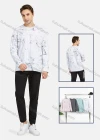 Wholesale Men's Athletic High Stretchy Crew Neck Marble Print Long Sleeve Sweatshirt - Liuhuamall