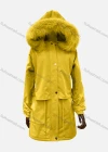 Wholesale Women's Hooded Fuzzy Faux Fur Collar Zipper Buttons Layered Drawstring Belted Pockets Mid Length Coat - Liuhuamall