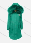 Wholesale Women's Fuzzy Faux Fur Hooded Buttons Zipper Labelled Drawstring Pockets Mid-Length Coat - Liuhuamall