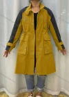 Wholesale Women's Stand Collar Straps Zippers Buttons Colorblock Flap Pockets Buckled Cuff Coat - Liuhuamall