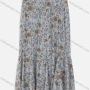 Wholesale Women's Casual Allover Floral Print Ruffle Hem Mesh Mermaid Midi Skirts preview