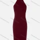 Wholesale Women's Sexy Halter Straps Back Cutout Plain Bodycon Dress 34# Clothing Wholesale Market Liuhua
