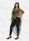 Wholesale Women's Glamorous Sequin Embroidery Triangular Hem Sheer Mesh Cover Up Dress - Liuhuamall