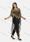 Wholesale Women's Glamorous Sequin Embroidery Triangular Hem Sheer Mesh Cover Up Dress - Liuhuamall