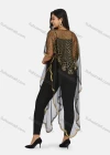 Wholesale Women's Glamorous Sequin Embroidery Triangular Hem Sheer Mesh Cover Up Dress - Liuhuamall