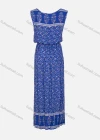 Wholesale Women's Vintage Sleeveless Round Neck Allover Print Drawstring Pleated Maxi Dress - Liuhuamall