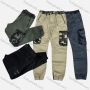 Wholesale Men's Casual Plain Splicing Camouflage Flap Pockets Drawstring Cargo Pant AK7377# preview