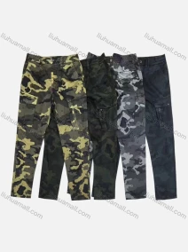 Wholesale Men's Casual Camouflage Flap Pockets Cargo Pant B7389#, LIUHUA CLOTHING WHOLESALE