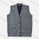 Wholesale Men's Casual Sleeveless Button Closure Chunky Knit Sweater Vests Dark Gray Clothing Wholesale Market Liuhua