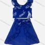 Wholesale Girl's Casual Allover Print Ruffle Trim Tops & Bow Tie Ruffle Trim Short Skirts 2 Piece Set preview