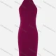Wholesale Women's Sexy Halter Straps Back Cutout Plain Bodycon Dress 35# Clothing Wholesale Market Liuhua