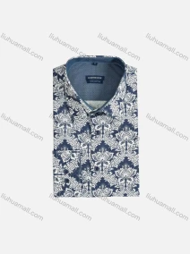 Wholesale Men's Casual Short Sleeve Allover Print Button Down Shirt SUKS016#, LIUHUA CLOTHING WHOLESALE