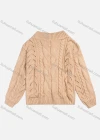Wholesale Women's Winter Plain Crew Neck Cable Knit Long Sleeve Comfy Sweater - Liuhuamall
