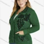 Wholesale Women's Collared Button Front Dual Pockets Floral Knitted Coat preview